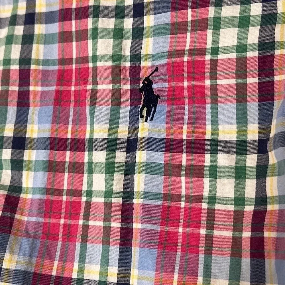 boys Ralph Lauren plaid button down shirt size large 14/16